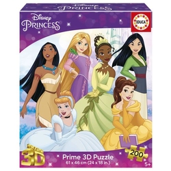 PUZZLE 3D LENTICULAR 200 PIÈCES DISNEY PRINCESS