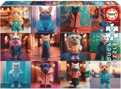 PUZZLE 200 PEZAS ANIMAIS DE MODA