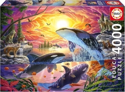 PUZLE 4000 PECES ORCAS I LOBO