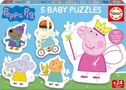 Peppa Pig Progressive Baby Puzzles 3 4 4 4 5 Pieces
