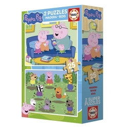 PUZZLE 2X25 PEPPA PIG MADEIRA