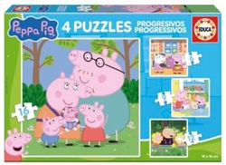 PUZZLE PROGRESIVO PEPPA PIG 6 9 12 16 PEZAS