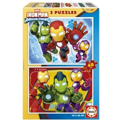 PUZLE 2X48 IRON MAN AND HIS AWESOME FRIENDS