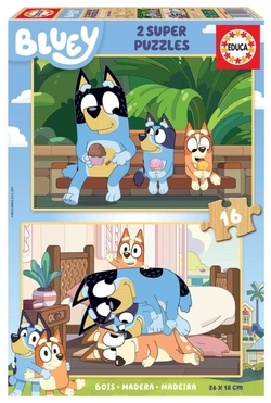 PUZZLE 2X16 PEZAS BLUEY MADEIRA
