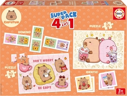 SUPERPACK 4 IN 1 CAPYBARA CAPYFUN PUZZLES AND GAMES