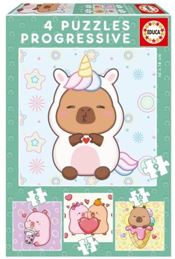 PUZZLE PROGRESIVO CAPYBARAS CAPYFUN 6 9 12 16 PEZAS