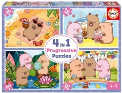 PUZZLE PROGRESIVO CAPYBARAS CAPYFUN 20 40 60 80 PEZAS