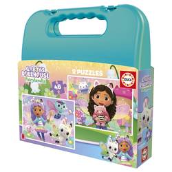 GABBY'S DOLLHOUSE 2X48 PIECE PUZZLE SUITCASE
