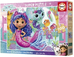 PUZZLE 100 PEÇAS MADEIRA GABBYS DOLLHOUSE