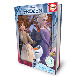 3D Lenticular Puzzle Book Tin Frozen 300 Pieces