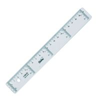 BOX OF 20 RULERS 20CM TRANSPARENT PLASTIC SAFTA