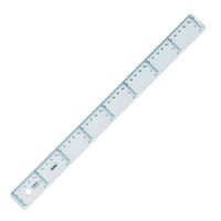 C/20 REGLA 40CM PLASTIC TRANSPARENTE SAFTA
