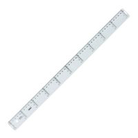 C/20 REGLA 50CM PLASTIQUE TRANSPARENT SAFTA