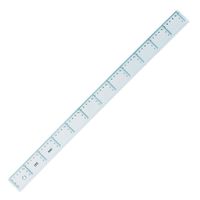 BOX OF 20 RULERS 60CM TRANSPARENT PLASTIC SAFTA