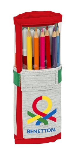 ROLLING PENCIL CASE 27 PCS. BENETTON POP 7X20X7CM
