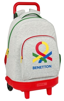 MOCHILA GDE. C/RODAS COMPACT EXT. BENETTON POP 33X45X22CM