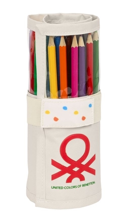 PLUMIER ENROLLABLE 27 PCS. BENETTON TOPITOS 7X20X7CM