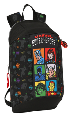 MINI MOCHILA ZIPER VERTICAL AVENGERS 22X39X10CM