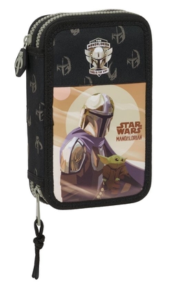 PLUMIER DOUBLE PQÑO 28 PCS THE MANDALORIAN 12,5X19,5X4CM