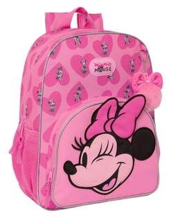 MOCHILA DE 33 CM AD. CARRO MINNIE MOUSE LOVING 33X42X14CM