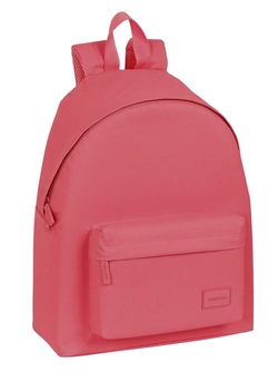 SAFTA BASIC PINK BACKPACK 33X42X15CM