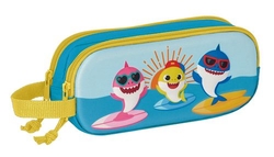 ESTOJO DUPLO 3D BABY SHARK 21X8X6CM