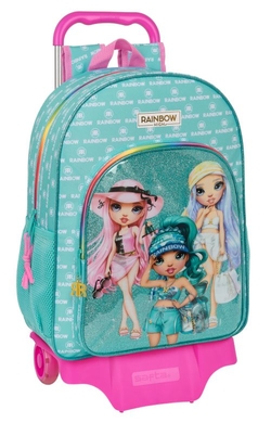 MOCHILA 180+CARRO 905 RAINBOW HIGH PARADISE 33X42X14CM