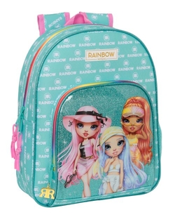 MOCHILA INFANTIL AD. CARRO RAINBOW HIGH PARADISE 28X34X1CM