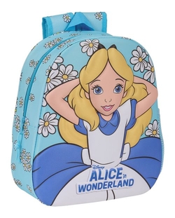 MOCHILA 3D ALICIA EN EL PAIS DE AS MARAVILLAS 27X33X1CM