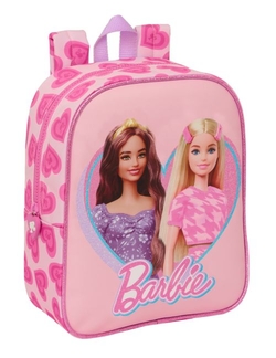 MOCHILA GUARDERIA ADAPTABLE CARRO BARBIE LOVE 22x27x1cm