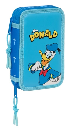 PLUMIER DOBLE PEQUEÑO 28 PIEZAS DONALD INFANTIL 12,5x19,5x4cm