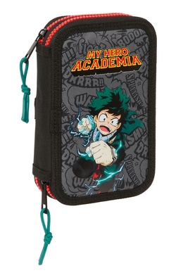 PLUMIER DOBLE PEQUEÑO 28 PIEZAS MY HERO ACADEMIA 12,5x19,5x4cm