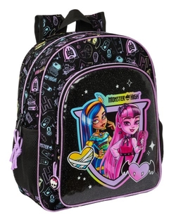 MOCHILA JUNIOR ADAPT.CARRO MONSTER HIGH 32X38X12CM