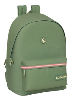 MOCHILA DUPLO PORT. 15,6+USB GANSO BASICS VERDE 31X44X18CM