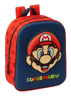 MOCHILA GARDERIA 3D SUPER MARIO 3D 22X27X10CM