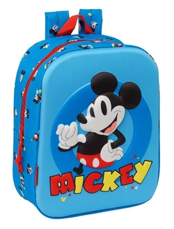 MOCHILA PRE-ESCOLAR 3D BOLSA RED MICKEY MOUSE 22X27X10CM