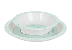 SET DE PLATOS,CUBIERTOS Y VASO MIFFY MENTA 26x26x9CM