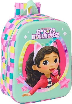 MOCHILA PRE-ESCOLAR 3D GABBY'S DOLLHOUSE 3D 22X27X10CM