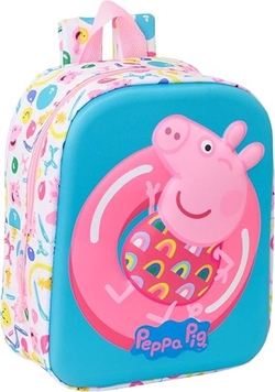 MOCHILA GARDERIA 3D PEPPA PIG 3D 22X27X10CM