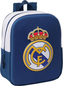MOCHILA PRE-ESCOLAR 3D REAL MADRID 3D 22X27X10CM
