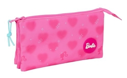 PORTATODO TRIPLE BARBIE CORAZONES 22X12X3CM