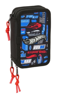 TRIPLE PENCIL CASE 37 PCS HOT WHEELS 12.5X19.5X5.5CM