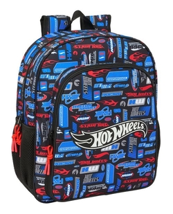 MOCHILA JUNIOR ADAPT.CARRO HOT WHEELS 32x38x12cm