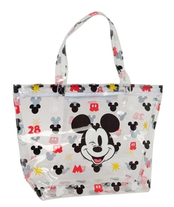 BOLSO SHOPPING C FERMETURE ÉCLAIR MICKEY MOUSE BEACH 54X35X17CM