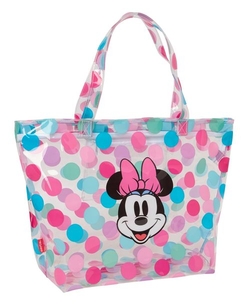 BOLSO SHOPPING C FERMETURE ÉCLAIR MINNIE MOUSE BEACH 54X35X17CM