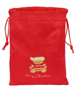 SAQUITO PLANO OSITO ROUGE FELICES FIESTAS 26X34X1CM