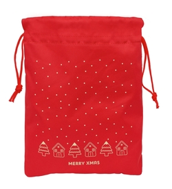 SAQUITO PLANO CASITAS MERRY XMAS 26X34X1CM