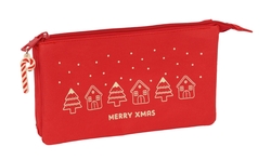 PORTATOT TRIPLE CASITAS MERRY XMAS 22X12X3CM