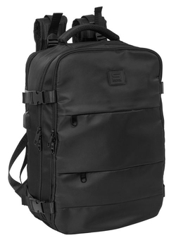 MOCHILA VIAGEM CABINA PORT. 15,6'' SAFTA PRETO 29X44X19CM
