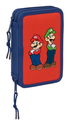 PLUMIER DOUBLE PQÑO 29 PCS SUPER MARIO MAMMA 12,5X19,5X4CM